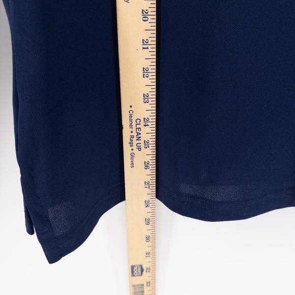 Fairway & Greene Masters Mens S Long Sleeve Polo Navy Blue Logo Golf Performance - Picture 5 of 8